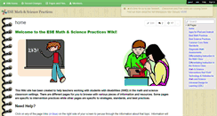 Desktop Screenshot of esemathsciencepractices.wikispaces.com