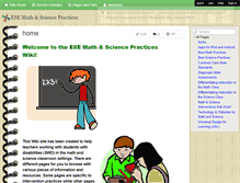 Tablet Screenshot of esemathsciencepractices.wikispaces.com