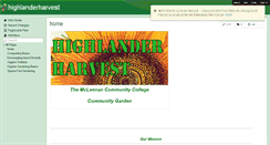Desktop Screenshot of highlanderharvest.wikispaces.com