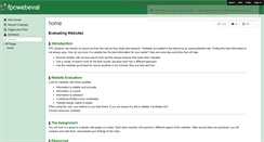 Desktop Screenshot of fpcwebeval.wikispaces.com