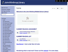 Tablet Screenshot of johnwinthroplibrary.wikispaces.com