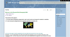 Desktop Screenshot of lmsworldgeography.wikispaces.com