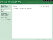 Tablet Screenshot of houseswiki.wikispaces.com