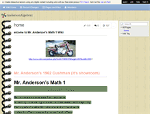 Tablet Screenshot of andersonalgebra1.wikispaces.com
