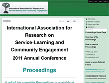Tablet Screenshot of iarslceproceedings.wikispaces.com