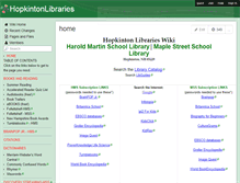 Tablet Screenshot of hopkintonlibraries.wikispaces.com