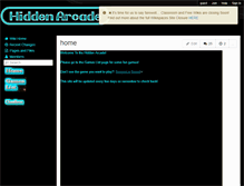 Tablet Screenshot of hiddenarcade.wikispaces.com