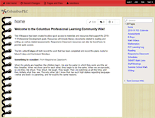 Tablet Screenshot of columbusplc.wikispaces.com