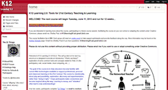 Desktop Screenshot of k12learning20.wikispaces.com