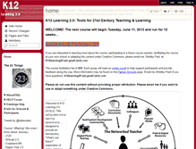 Tablet Screenshot of k12learning20.wikispaces.com