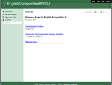 Tablet Screenshot of englishcompositioniiwcu.wikispaces.com