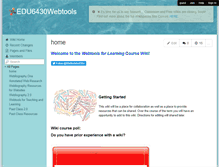Tablet Screenshot of edu6430webtools.wikispaces.com