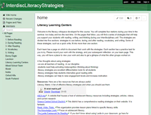 Tablet Screenshot of interdiscliteracystrategies.wikispaces.com