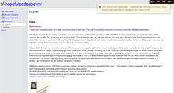 Desktop Screenshot of hopefulpedagogyml.wikispaces.com