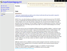 Tablet Screenshot of hopefulpedagogyml.wikispaces.com