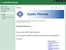 Tablet Screenshot of cysticfibrosisedu.wikispaces.com