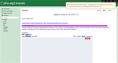 Desktop Screenshot of jdhs-alg2-kravetz.wikispaces.com
