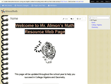 Tablet Screenshot of almonmath.wikispaces.com