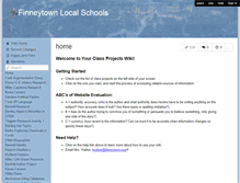 Tablet Screenshot of finneytownschools.wikispaces.com