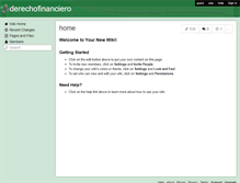 Tablet Screenshot of derechofinanciero.wikispaces.com