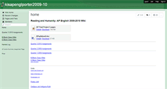 Desktop Screenshot of kisapenglporter2009-10.wikispaces.com