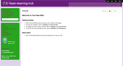 Desktop Screenshot of e-team-learning-hub.wikispaces.com