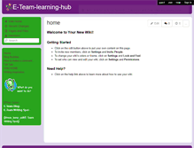 Tablet Screenshot of e-team-learning-hub.wikispaces.com