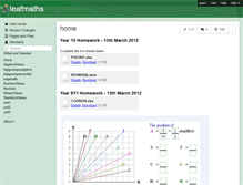 Tablet Screenshot of leafmaths.wikispaces.com