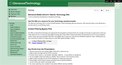 Desktop Screenshot of glenwoodtechnology.wikispaces.com