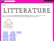 Tablet Screenshot of litterature-fle.wikispaces.com