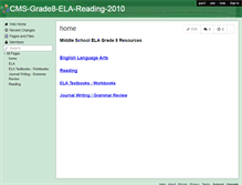 Tablet Screenshot of cms-grade8-ela-reading-2010.wikispaces.com