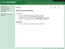 Tablet Screenshot of f11tep546a1.wikispaces.com