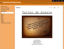 Tablet Screenshot of didacticadelapoesia.wikispaces.com