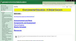 Desktop Screenshot of globalenvironmentaleducation.wikispaces.com