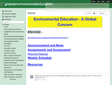 Tablet Screenshot of globalenvironmentaleducation.wikispaces.com