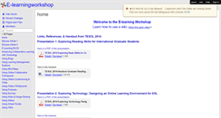 Desktop Screenshot of e-learningworkshop.wikispaces.com