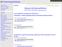 Tablet Screenshot of e-learningworkshop.wikispaces.com