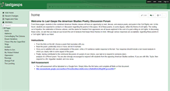Desktop Screenshot of lastgasps.wikispaces.com