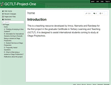 Tablet Screenshot of gctlt-project-one.wikispaces.com