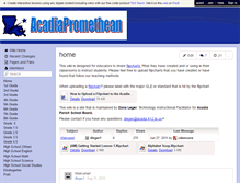 Tablet Screenshot of acadiapromethean.wikispaces.com