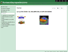 Tablet Screenshot of lluviaacidaycapadeozono.wikispaces.com