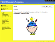 Tablet Screenshot of lasclassroomresources.wikispaces.com