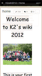 Mobile Screenshot of k2wiki2012.wikispaces.com
