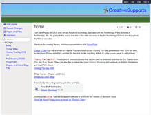 Tablet Screenshot of creativesupports.wikispaces.com