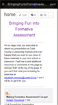 Mobile Screenshot of bringingfuntoformativeassessment.wikispaces.com