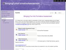 Tablet Screenshot of bringingfuntoformativeassessment.wikispaces.com