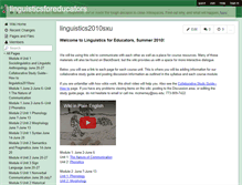 Tablet Screenshot of linguisticsforeducators.wikispaces.com