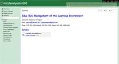 Desktop Screenshot of holyfamilyeduc506.wikispaces.com