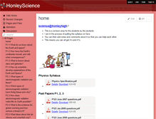 Tablet Screenshot of honleyscience.wikispaces.com