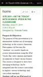 Mobile Screenshot of in-touch-with-science.wikispaces.com